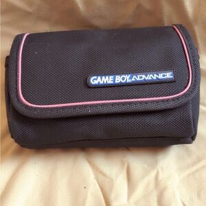Game Boy Advance Black Carrying Case with Pink Trim